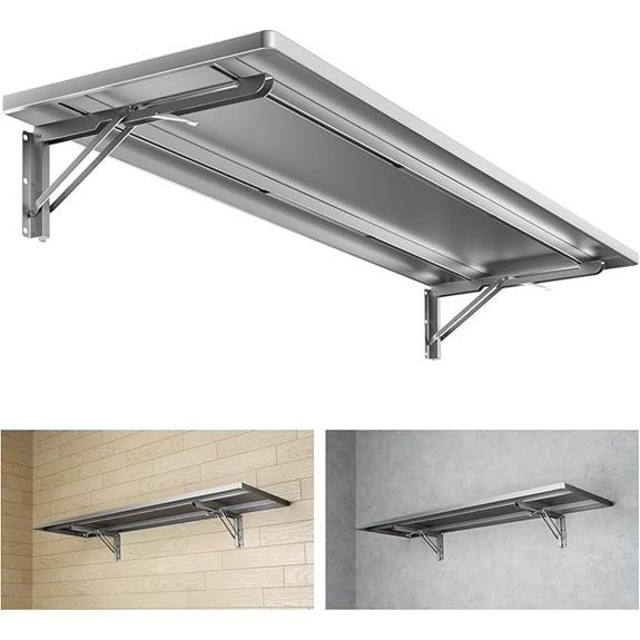 Adjustable Wall-Mounted Garage Shelf Metal (1 Pack)