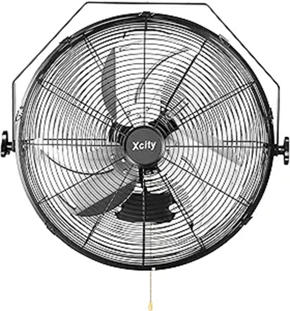Xcity 18 Metal Wall Fan 4200 CFM Adjustable Tilt
