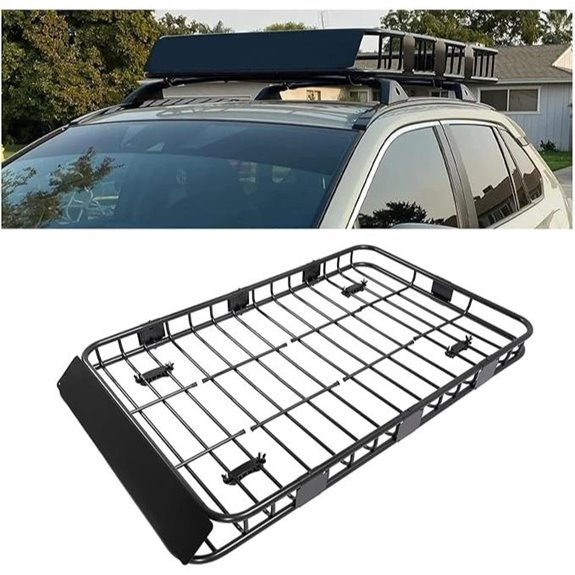 ECOTRIC Adjustable Roof Rack Cargo Carrier Basket