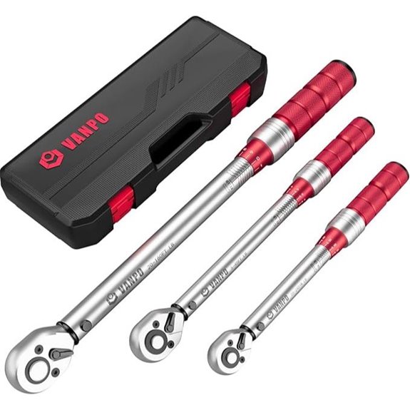 VANPO 3-Piece Adjustable Torque Wrench Set