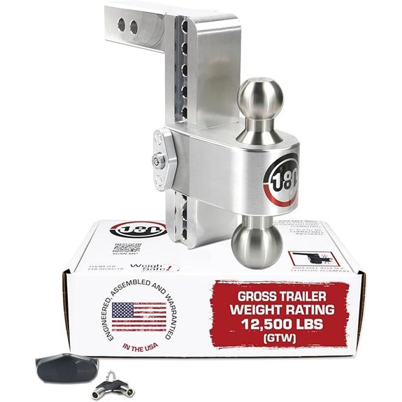 Weigh Safe Adjustable Trailer Hitch Ball Mount
