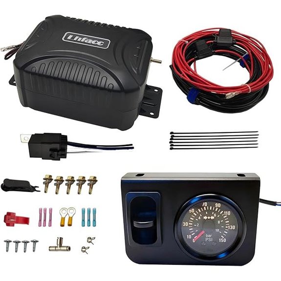 On-Board Air Compressor System with Gauge and Fittings