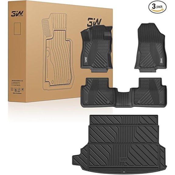 3W All-Weather Floor Mats for 2025-26 Subaru Forester