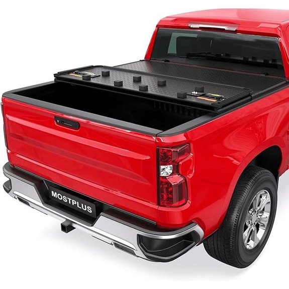 MOSTPLUS Tri-Fold Aluminum Truck Bed Cover for Chevy Colorado