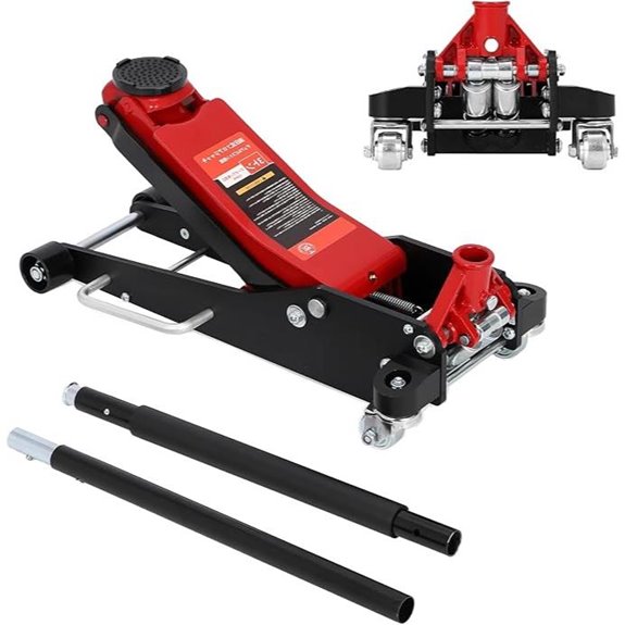 4 Ton Aluminum Floor Jack with Dual Pistons