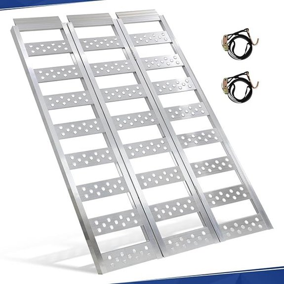 PENSUN Tri-Fold Aluminum Loading Ramp with Load Straps