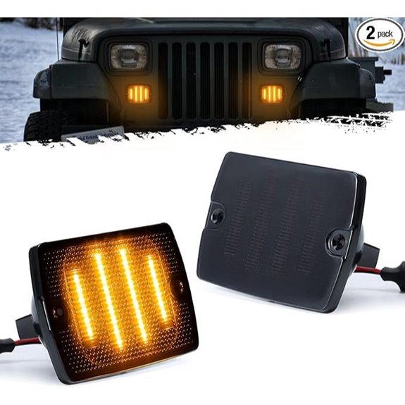 Partsam 2Pcs Amber Turn Signal Lights for Wrangler YJ