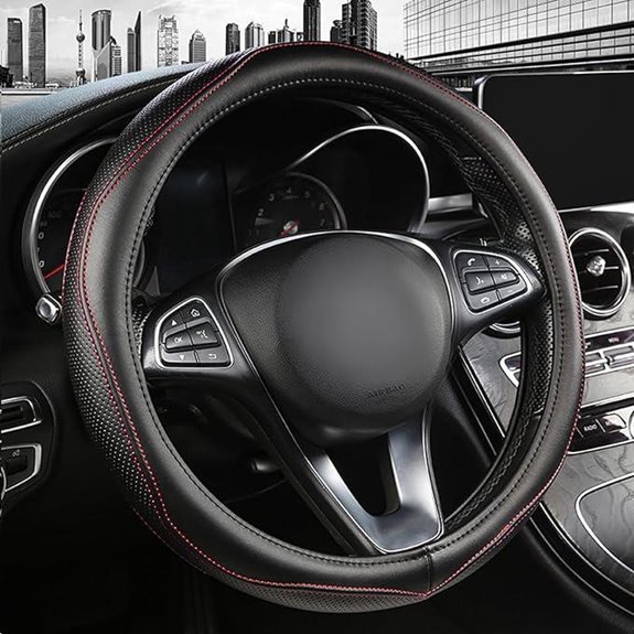 Genuine Cowhide Steering Wheel Cover for Cars