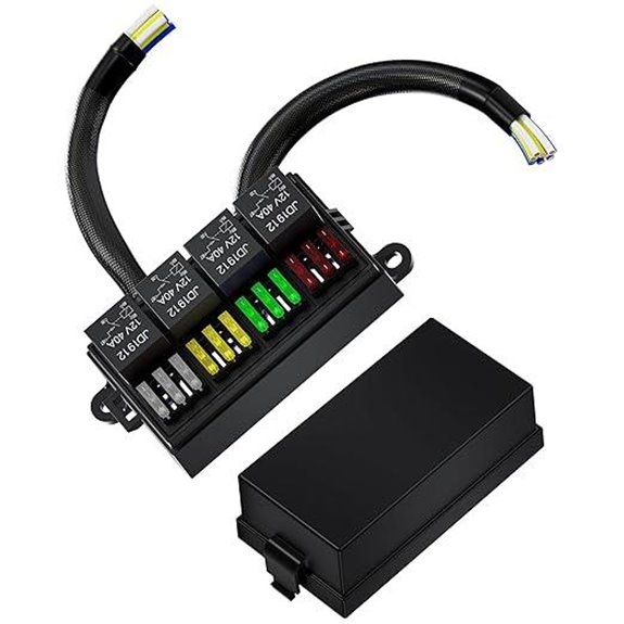 12V Relay and Fuse Box Kit for Automotive Use