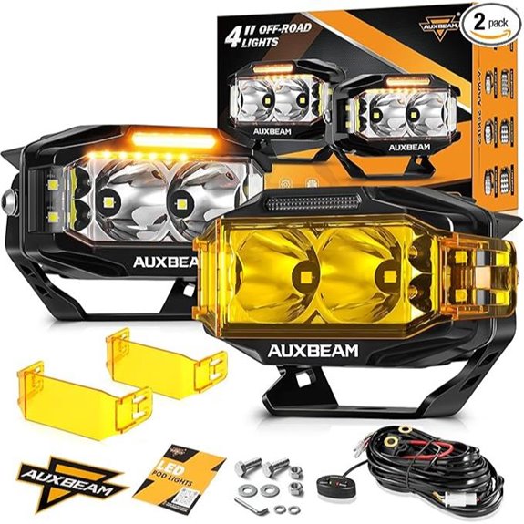 Auxbeam V-MAX 4-Inch LED Offroad Driving Lights Pair