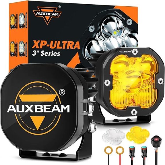 Auxbeam XP-Ultra 3 LED Pods with Covers Bundle