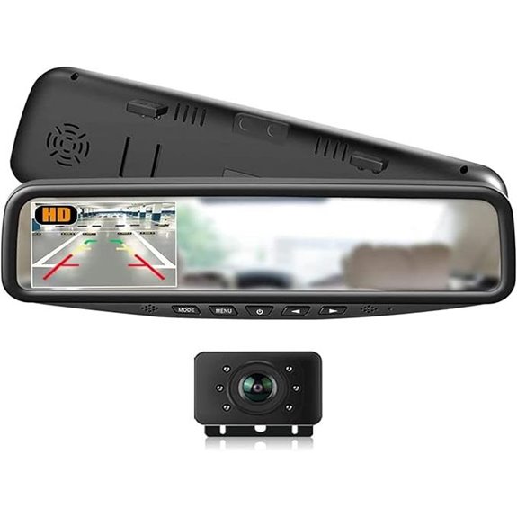 Car Backup Camera Kit with 4.3 Mirror Monitor
