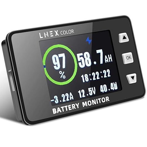 500A Battery Monitor with Color Screen and Alarm