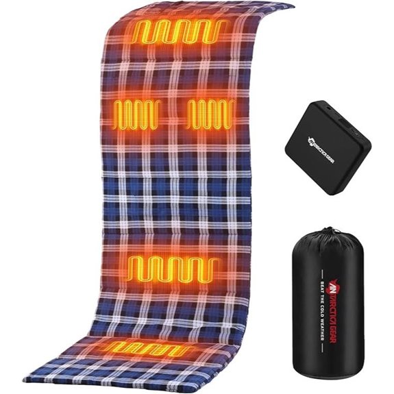 Heated Sleeping Bag Liner with Battery and Zones