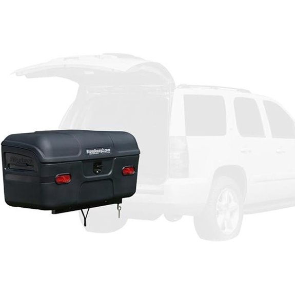 StowAway Max Hitch Cargo Box with Swingaway Frame | Black