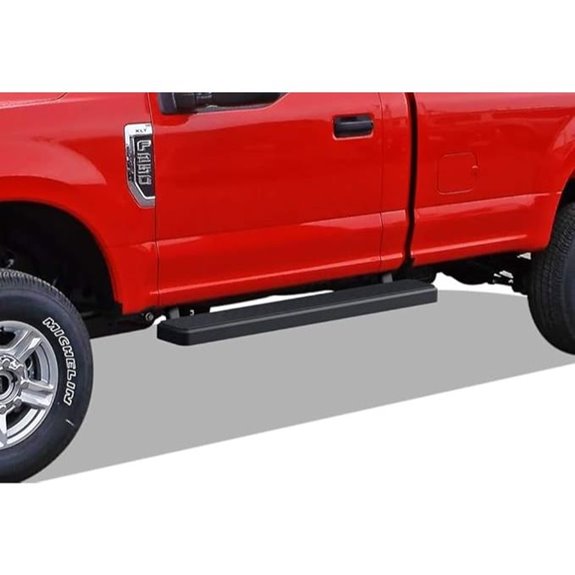 APS Black Stainless Steel Running Boards for Ford F150