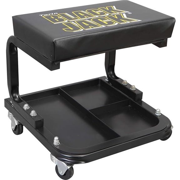 Torin BlackJack Rolling Mechanic Stool with Storage