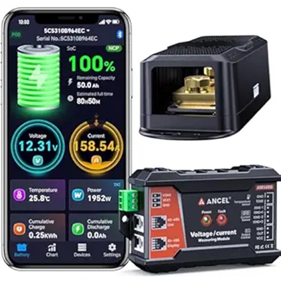 ANCEL BM1000 Bluetooth Battery Monitor with 400A Shunt