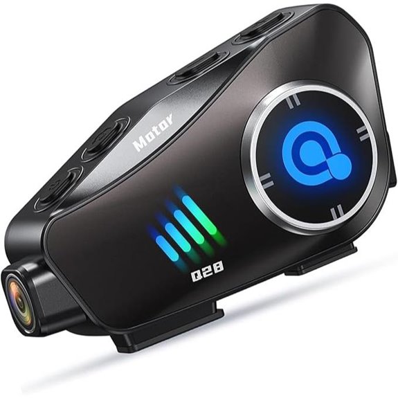 Motorcycle Helmet Camera with Bluetooth HD WiFi Battery