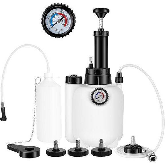 Brake Bleeder Kit with Pressure Pump and Adapters