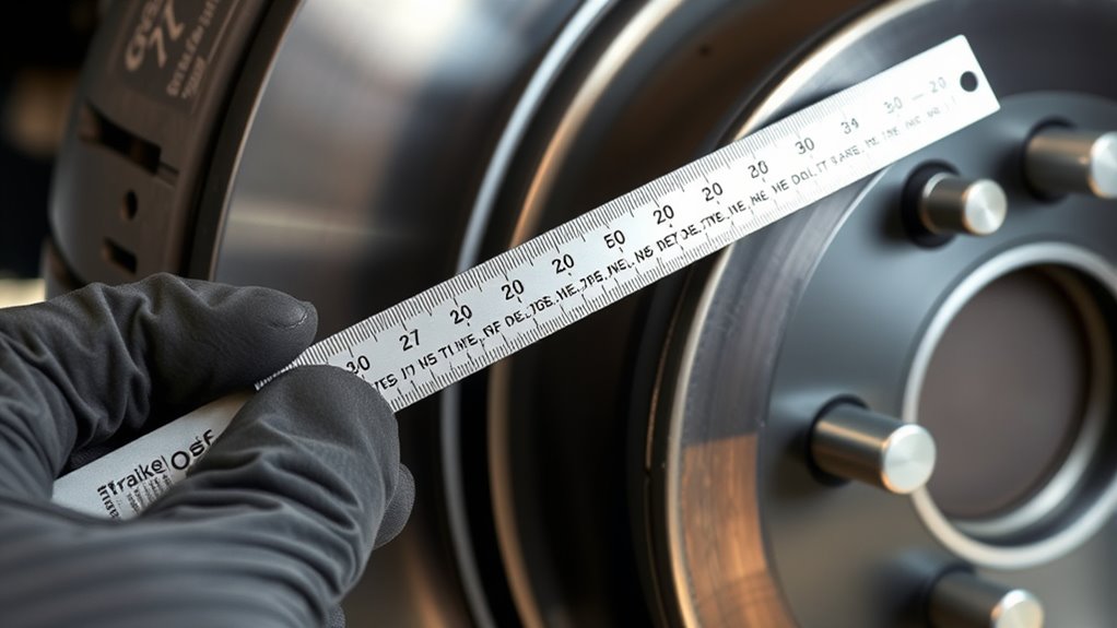 brake pad thickness measurement