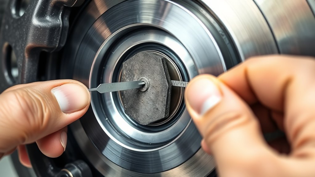 brake pad wear inspection