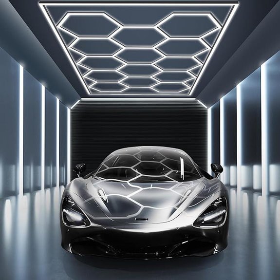 Hexagon LED Garage Light 720W 86400 Lumens