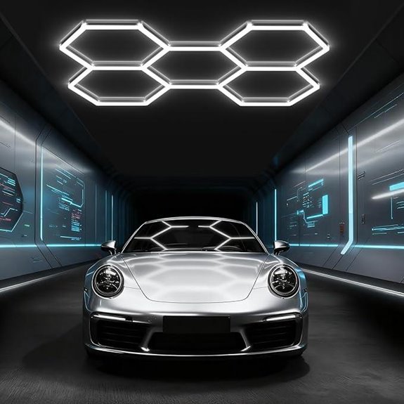Hexagon LED Garage Light 168W 18480LM Ceiling Lamp