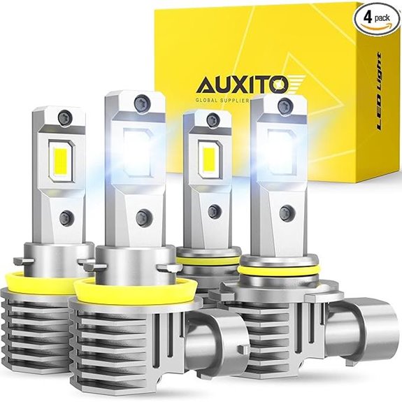 AUXITO LED Bulb Combo 4 Pack 50,000LM 6500K