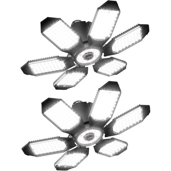 Adiding LED Garage Light 2 Pack Super Bright 20000Lm