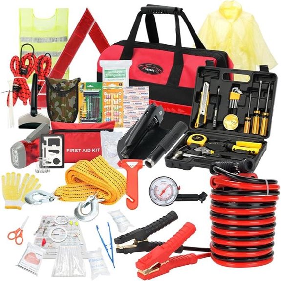 Vetoos Car Emergency Kit with Jumper Cables