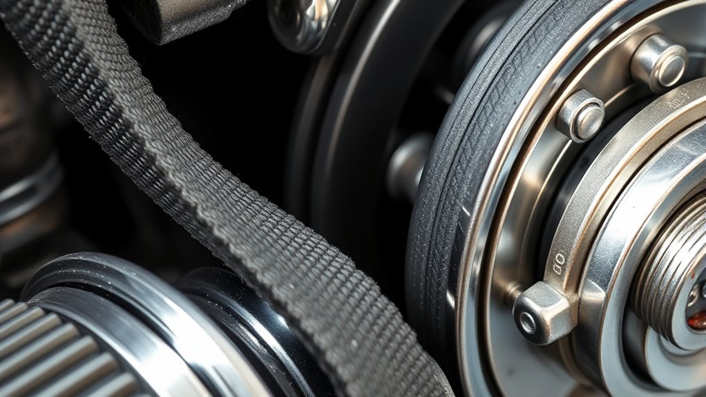 check belt tension and alignment