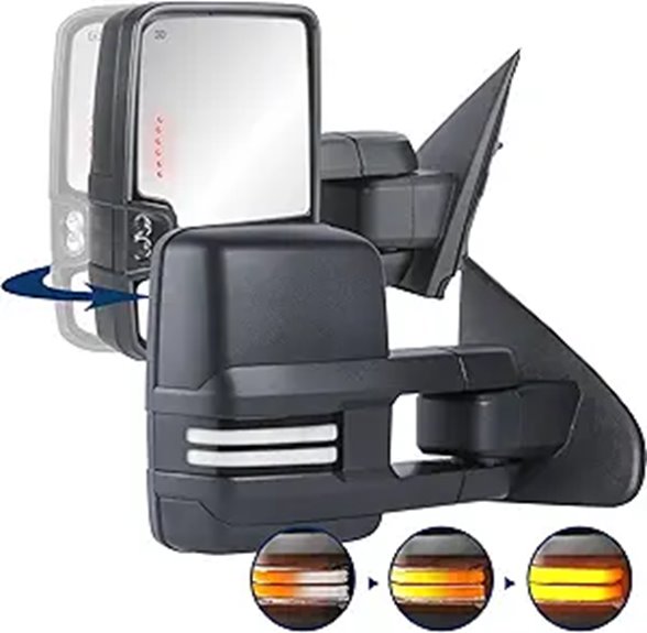 Power Folding Towing Mirrors for Chevy Silverado Sierra
