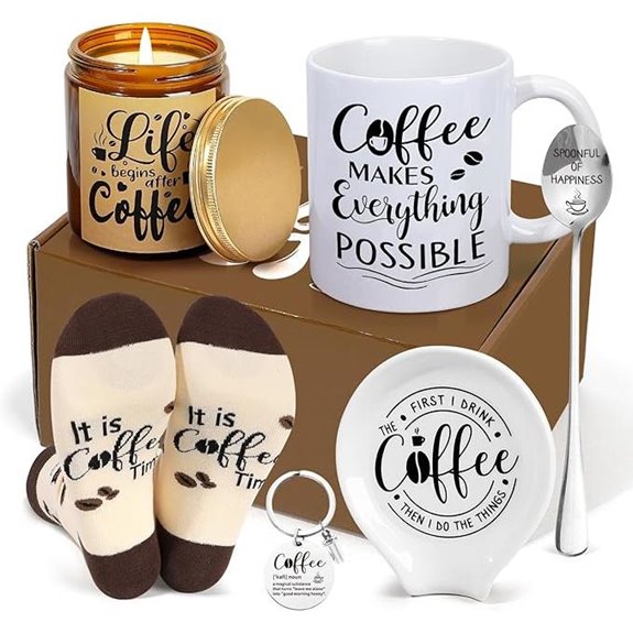 Coffee Lover Gift Set with Mug Socks & Accessories
