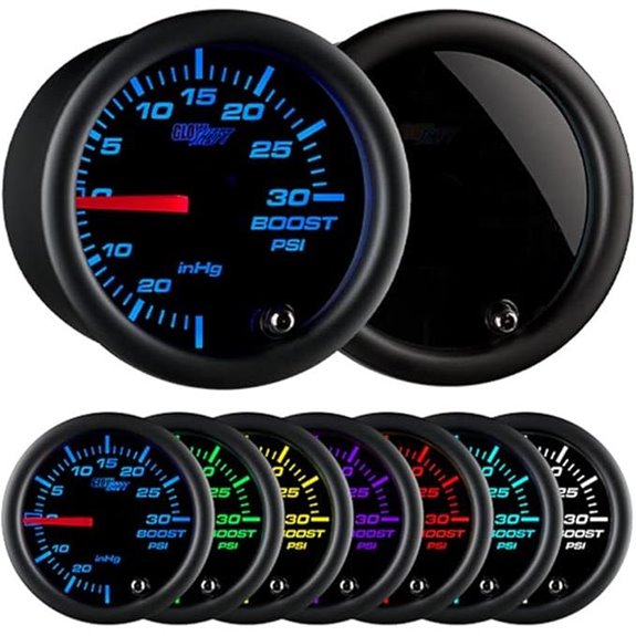 GlowShift 7-Color 30 PSI Turbo Boost Gauge Kit