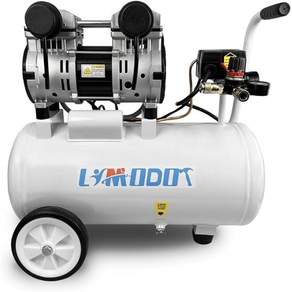 Portable 8 Gal Aluminum Air Compressor with Dual Intakes