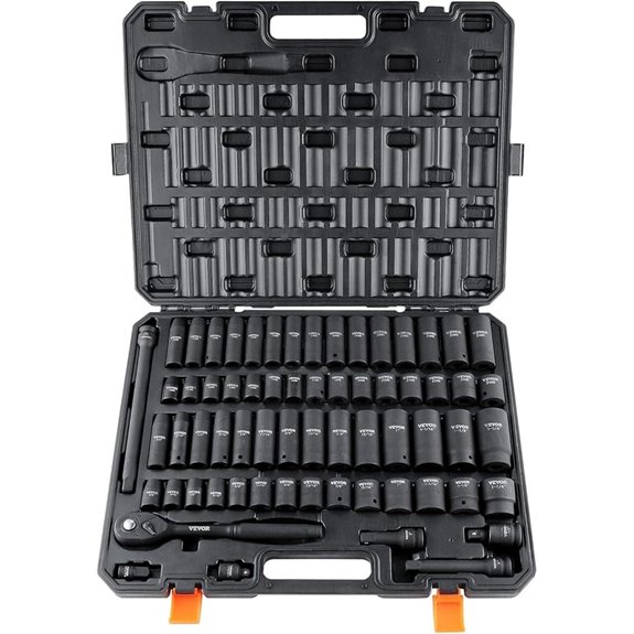 VEVOR 65-Piece Impact Socket Set SAE & Metric