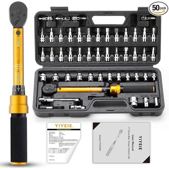 50Pcs Bike Torque Wrench Set with Sockets