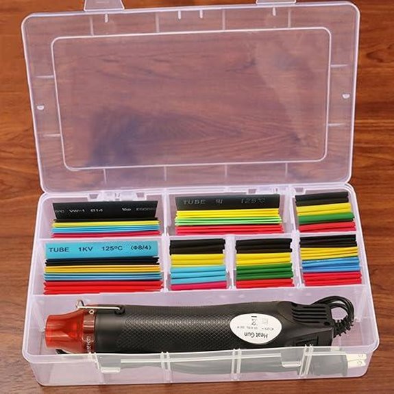Heat Shrink Tubing Kit & Mini Heat Gun (328pcs)