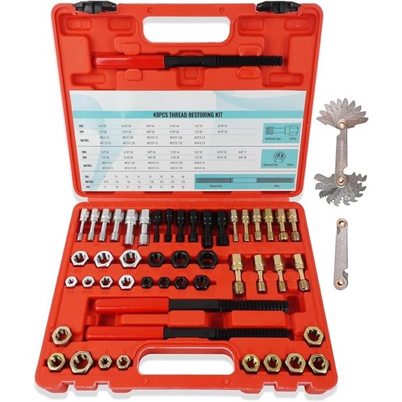 51PCS Thread Repair Tool Kit with Taps and Dies