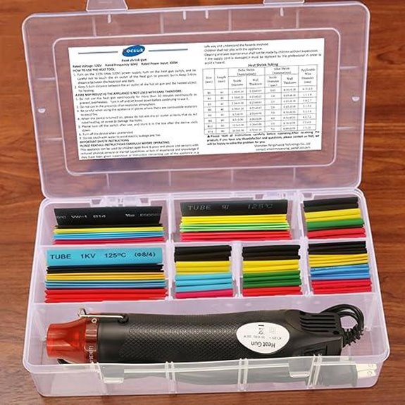 Heat Shrink Tubing Kit & Mini Heat Gun (328pcs)