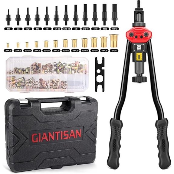 Rivet Nut Tool Kit with 176 Pieces and Mandrels and Mandrels