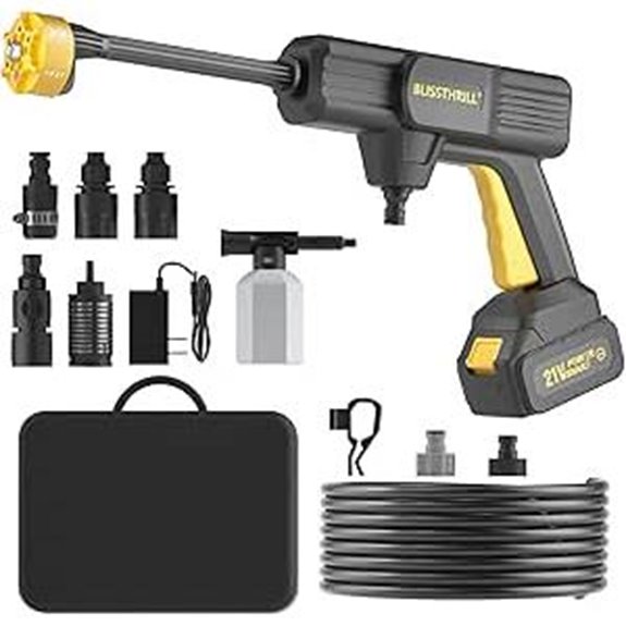 Cordless Pressure Washer 1100 PSI with Nozzle & Foam