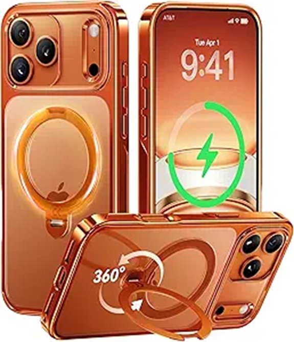 CASEKOO iPhone 17 Pro Max Cosmic Orange Case with Stand