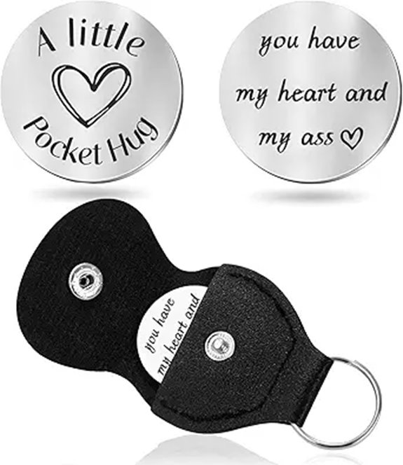 Pocket Hug Token Keychain for Couples and Men