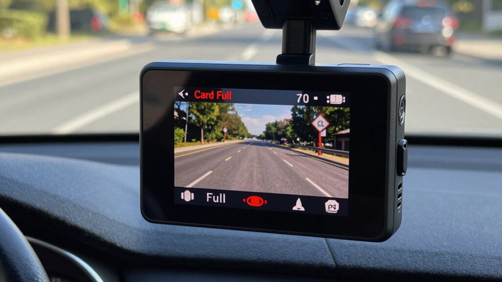 dash cam storage settings