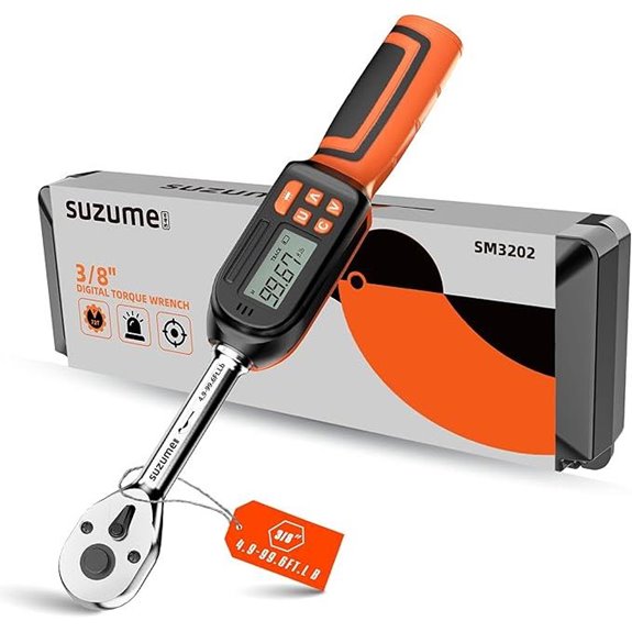 SUZUME Digital Torque Wrench 3/8 Drive with LED