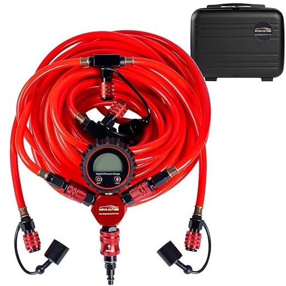 4-Tire Inflation Kit with Digital Pressure Gauge