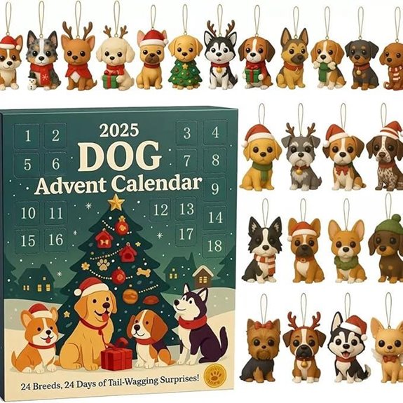2025 Christmas Dog Advent Calendar with Ornaments