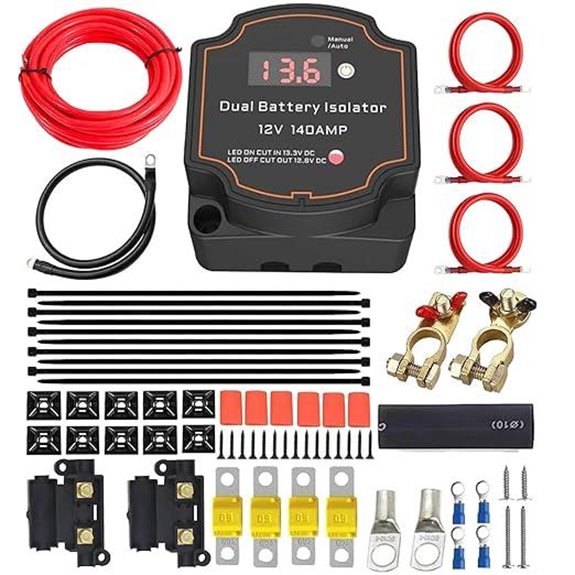 3m Dual Battery Isolator Kit with Voltage Display